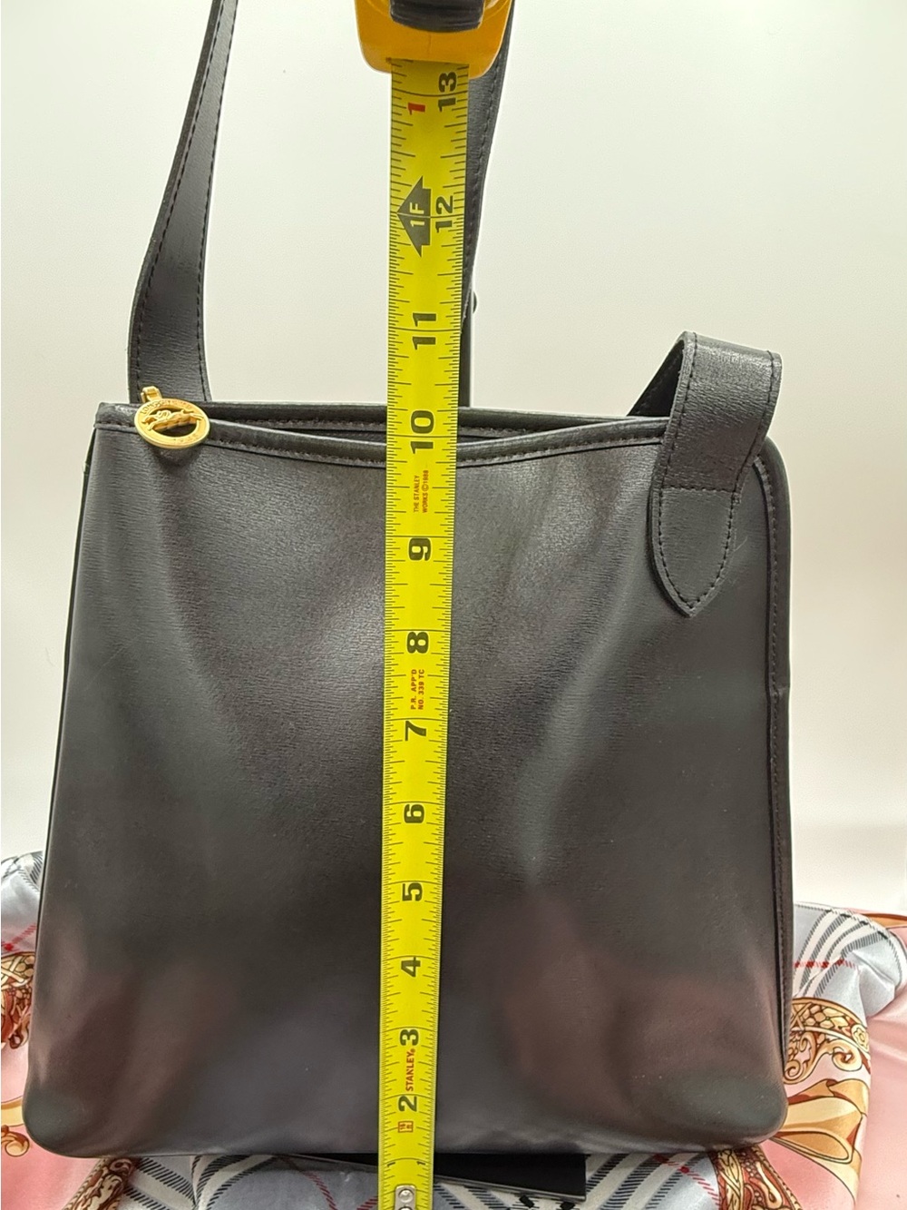 Longchamp Paris Roseau Bucket Black Leather Shoulder Bag - Picture 6 of 10